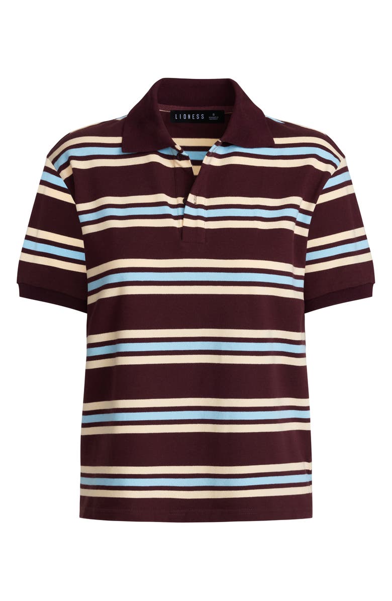 LIONESS Leisure Stripe Cotton Polo Shirt, Alternate, color,