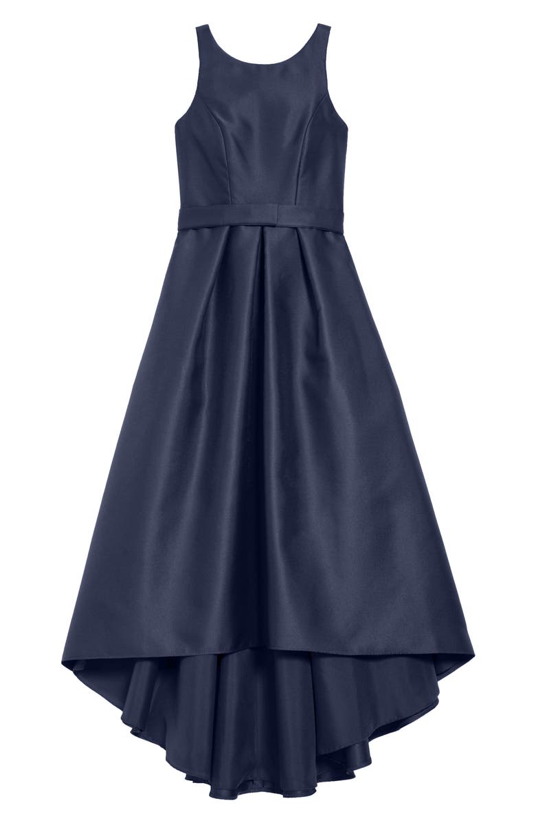 Dessy Collection High/Low Junior Bridesmaid Dress, Main, color, 