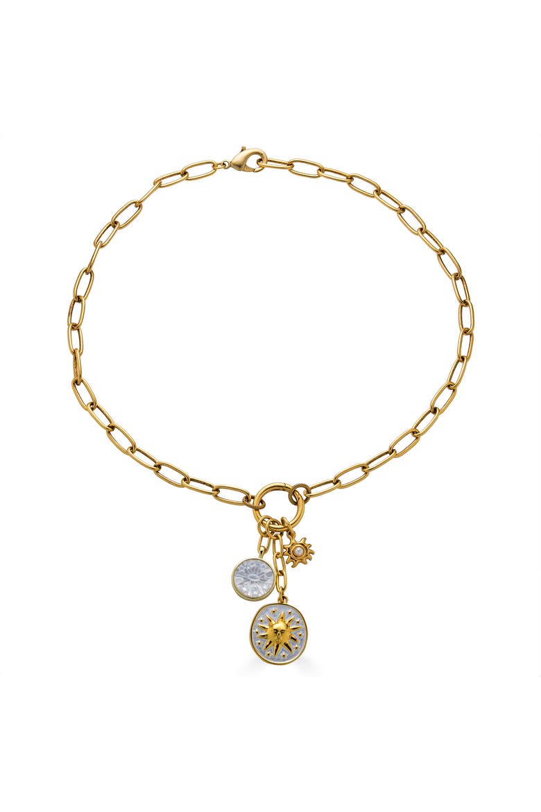 Celestial Charm Cluster Necklace, Main, color, Gold