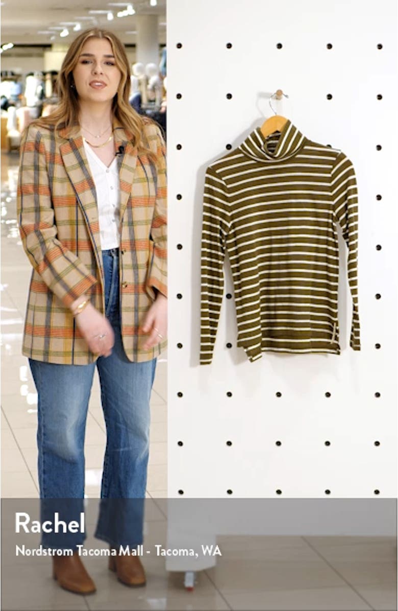 Esme Stripe Whisper Cotton Turtleneck, sales video thumbnail