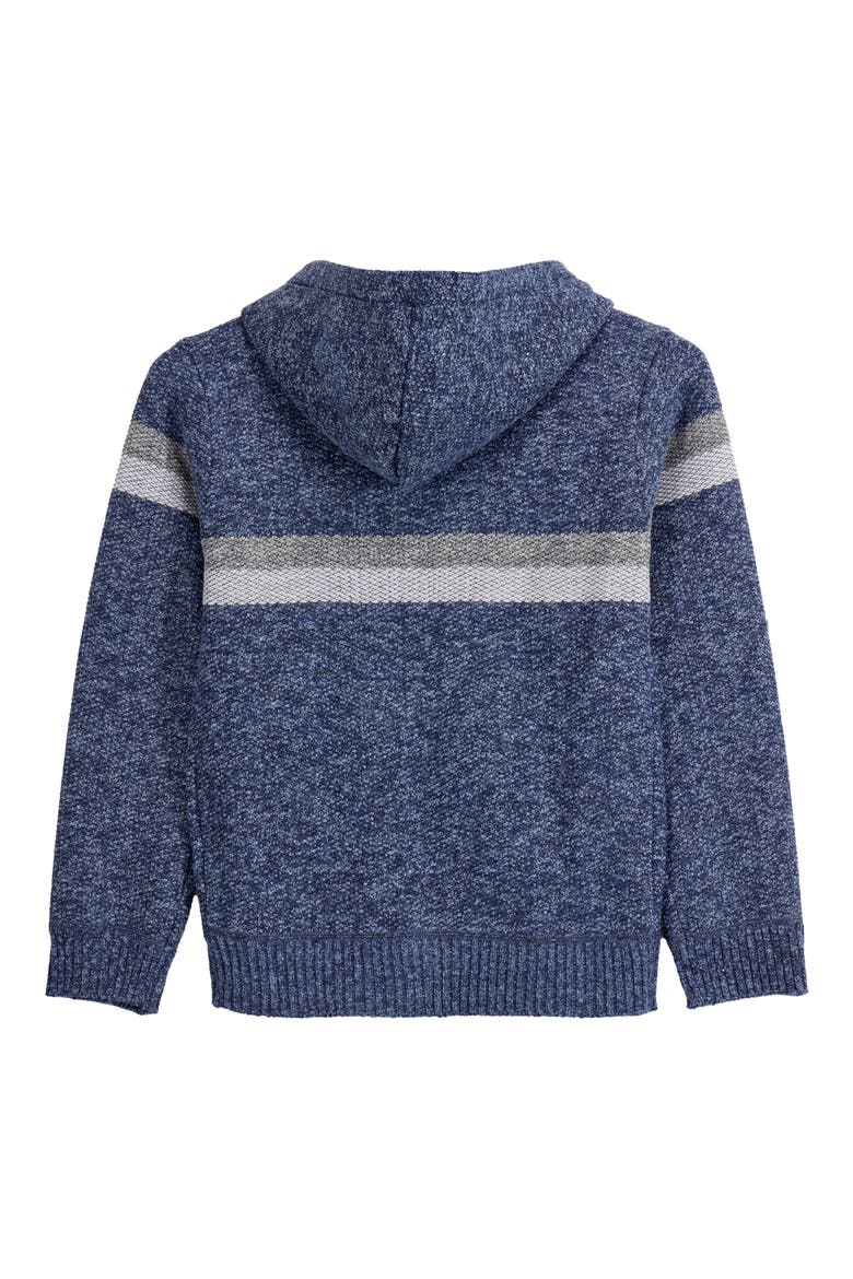 Kids' Stripe Full Zip Hoodie, Alternate, color, MARBLED BLUE/LIGHT G