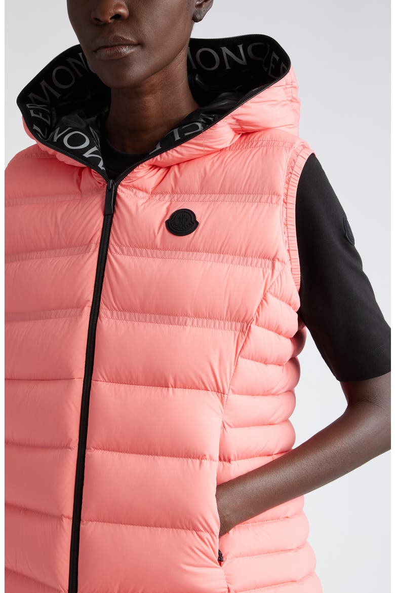 Aliterse Down Hooded Vest, Alternate, color, DESERT ROSE