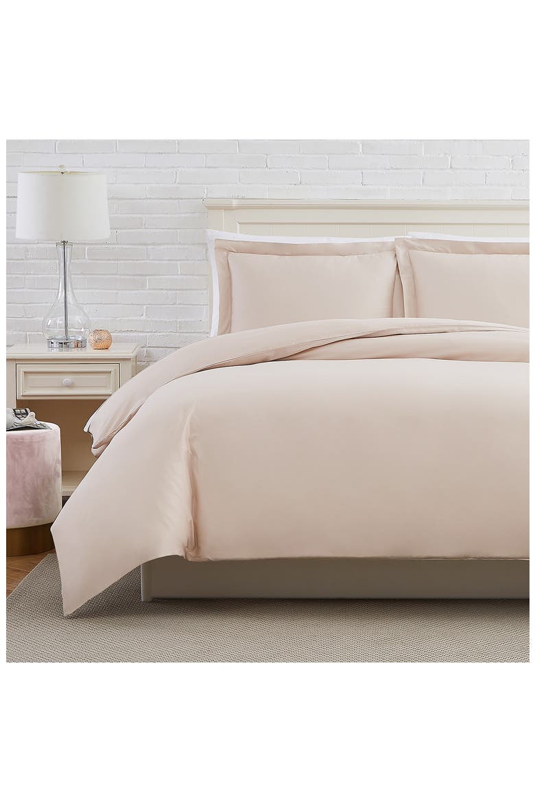 Luxury Collection 300 Thread-Count Long Staple Cotton Oversized Duvet Cover Set, Alternate, color, SAND