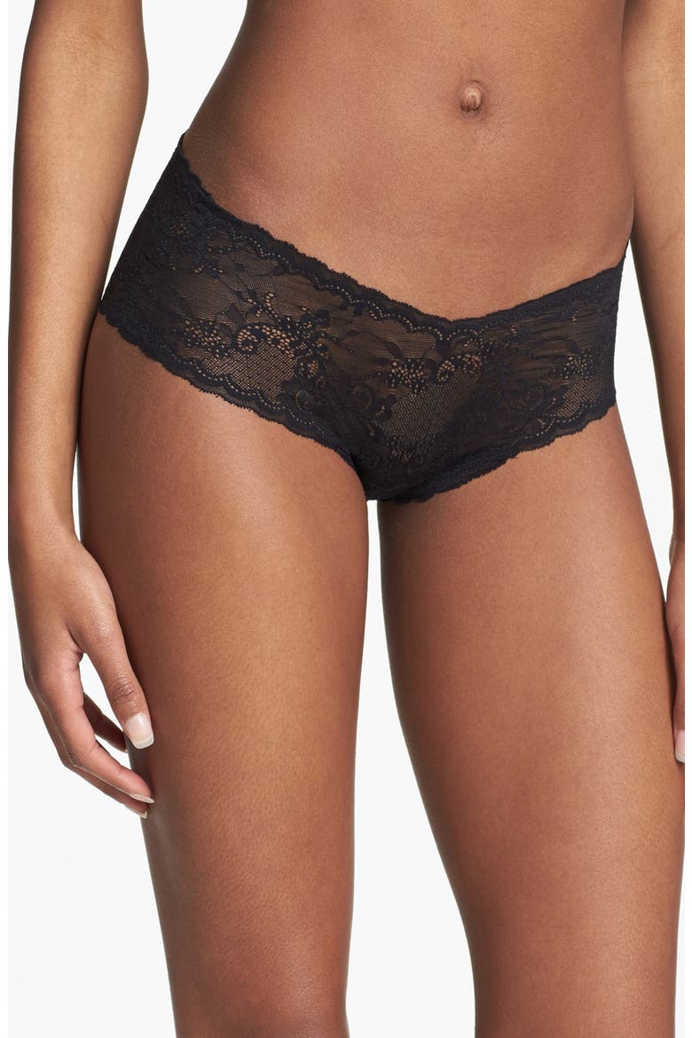 'Trenta' Lace Briefs, Main, color, BLACK