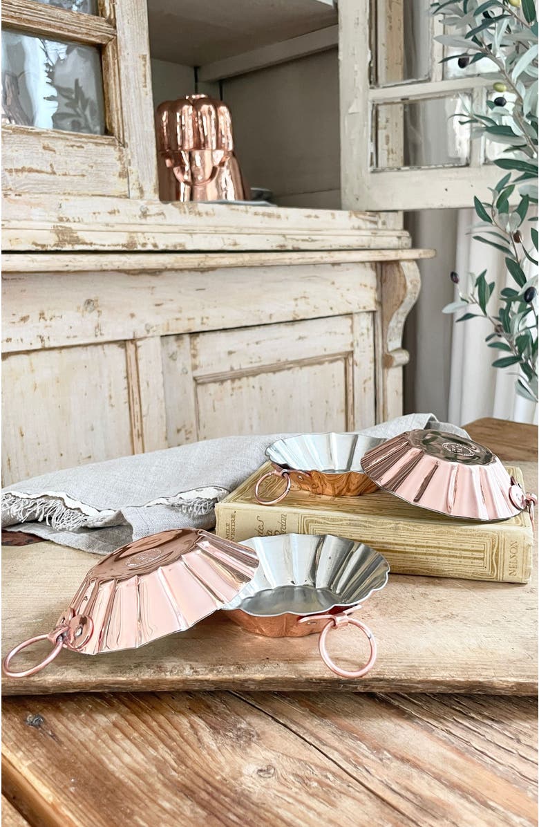 Coppermill Kitchen CMK French Inspired Tartlet Moulds, Alternate, color, Copper