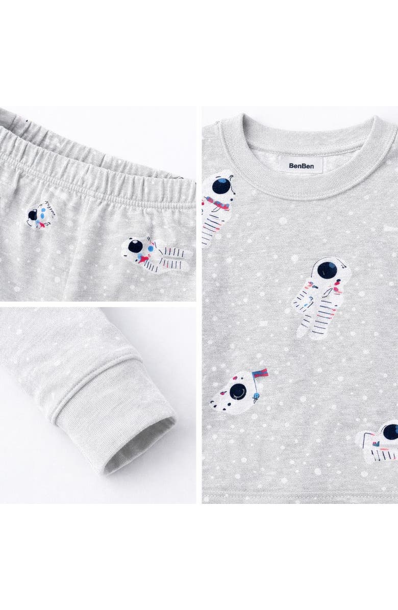 BenBen Boys Short Sleeve Pajamas Set, Alternate, color, Grey