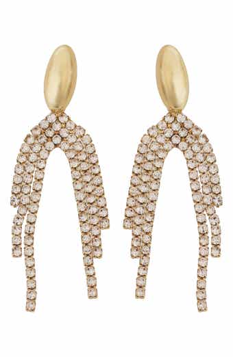 Crystal Fringe Drop Earrings