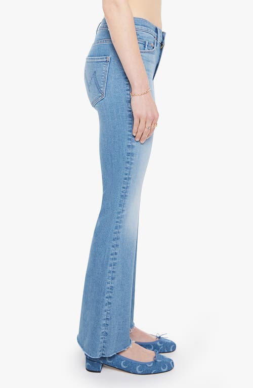Mother The Weekend Fray Hem Flare Jeans In Blue