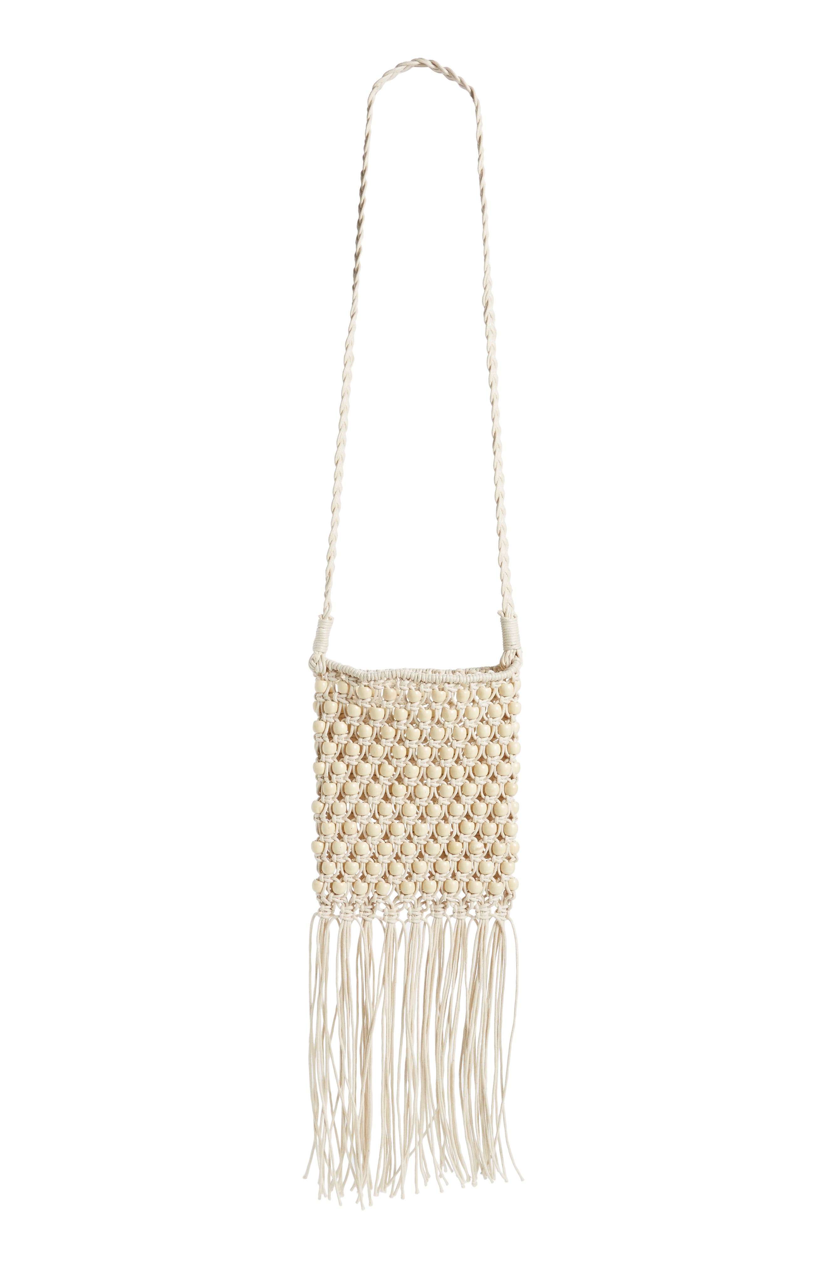 Mali + Lili Minka Beaded Macramé Crossbody Bag, Alternate, color, 