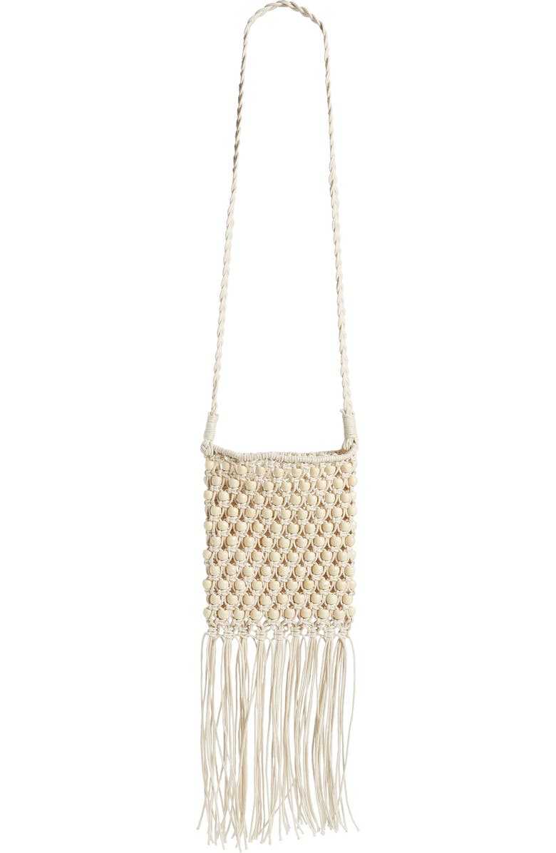 Mali + Lili Minka Beaded Macramé Crossbody Bag, Alternate, color,