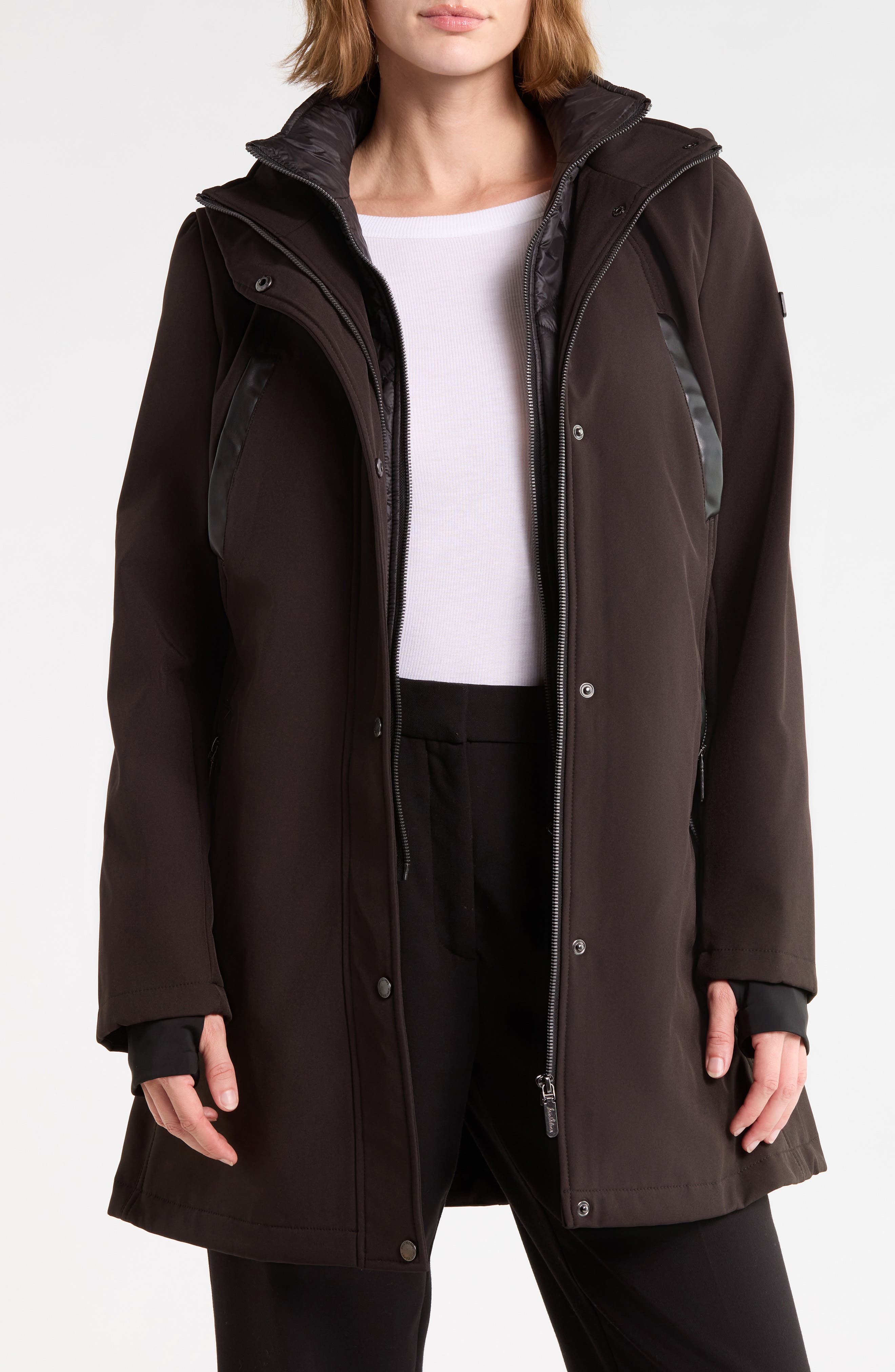 Hooded Softshell Anorak with Bib