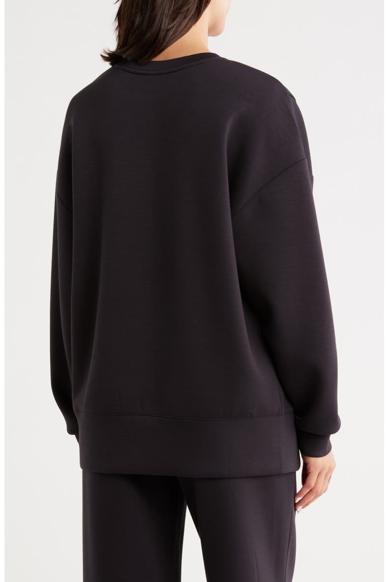 Whisper Knit Oversized Crew Pullover, Alternate, color, BLACK