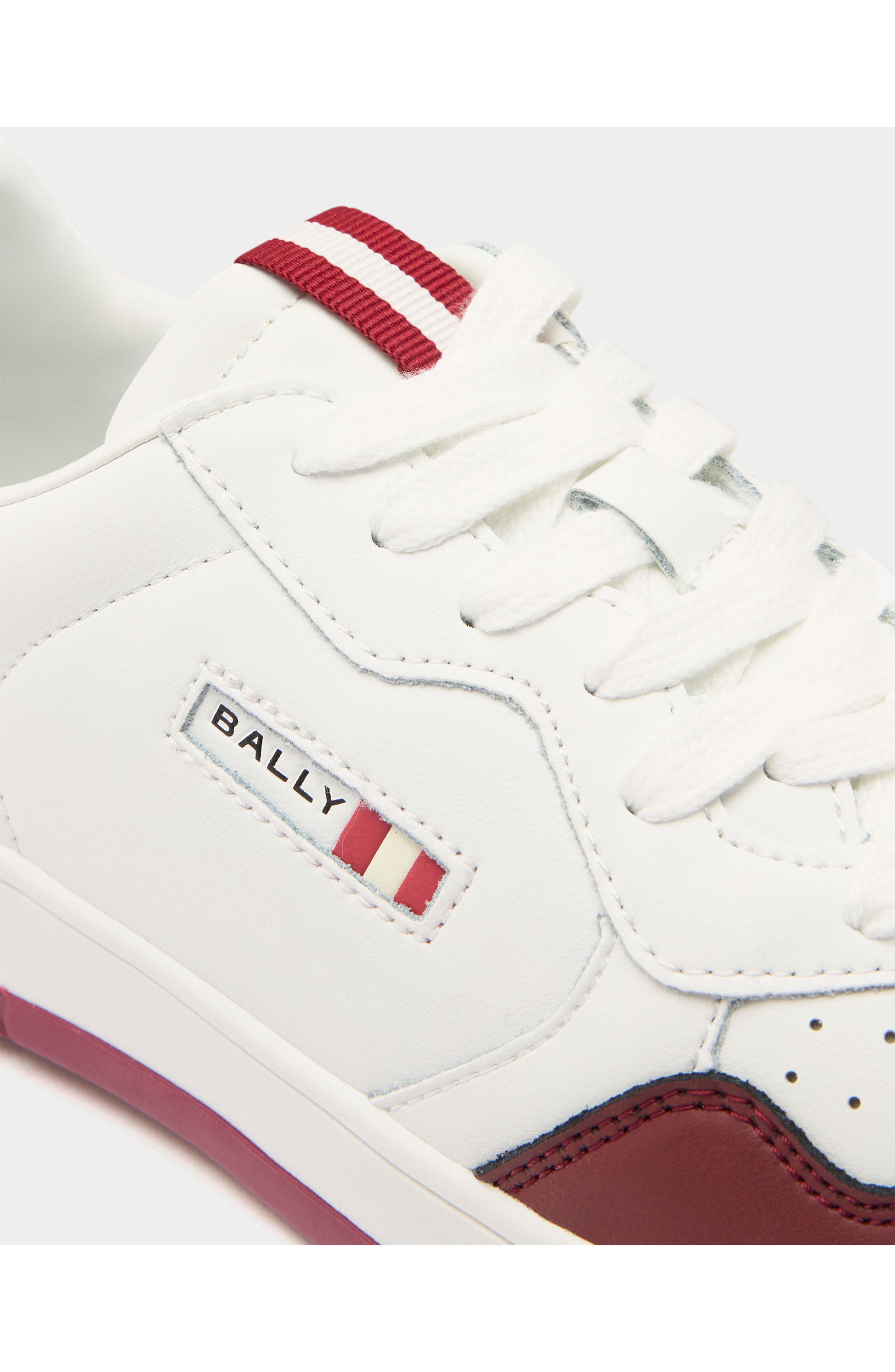 Bally Jasper Sneaker in Calf Leather, Alternate, color, Red