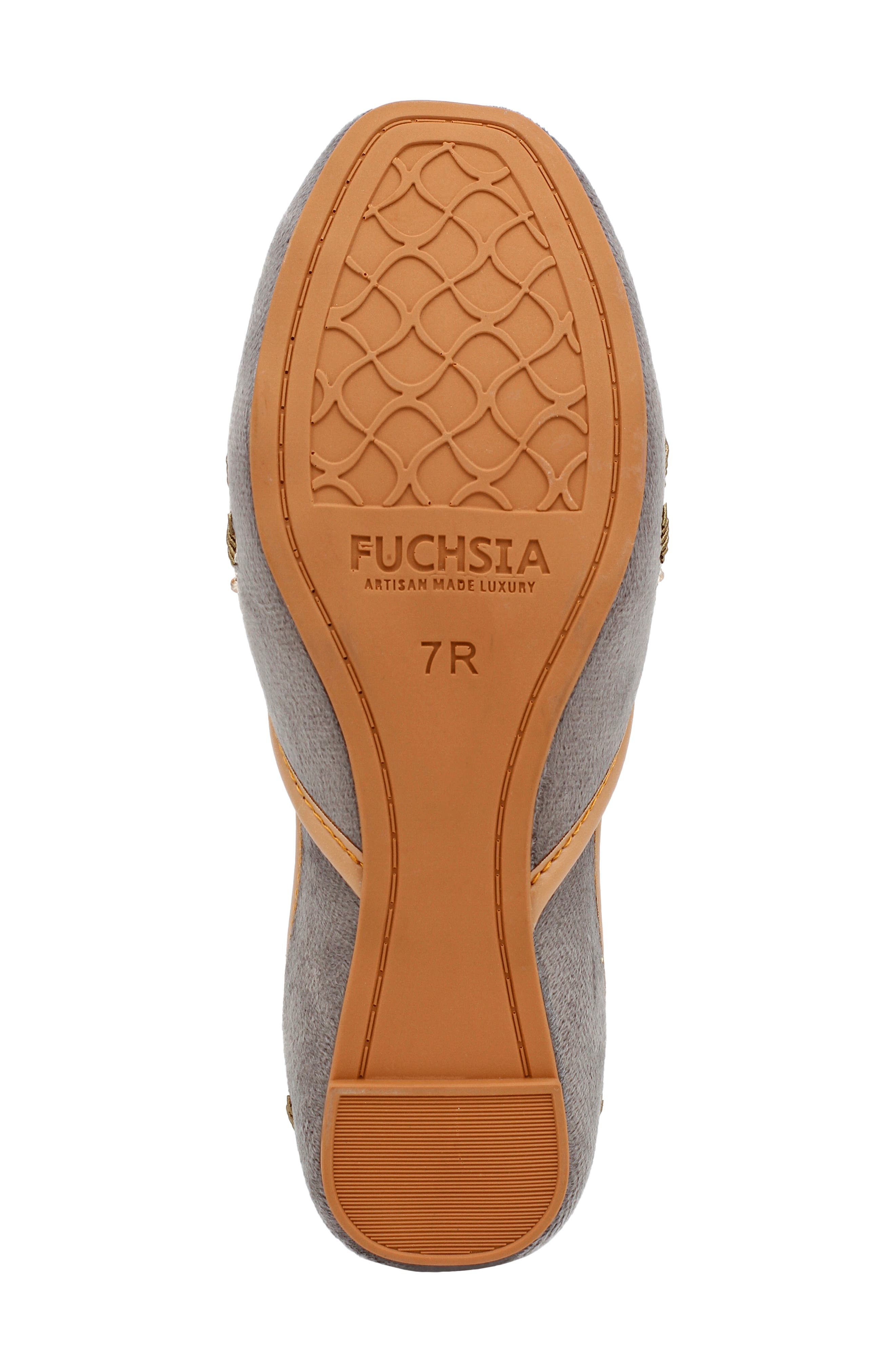 FUCHSIA Nawal Embroidered Flat, Alternate, color, Gray