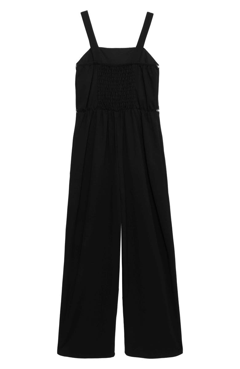 Speechless Kids' Embellished Party Jumpsuit, Alternate, color, Black/ Ivory