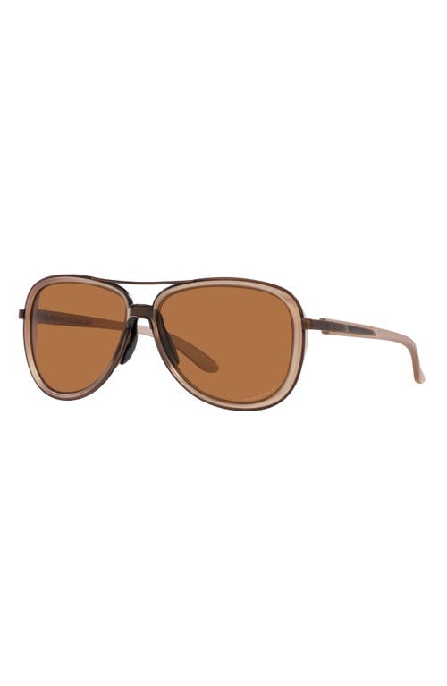 Shop Oakley Split Time 58mm Prizm™ Polarized Pilot Sunglasses In Bronze