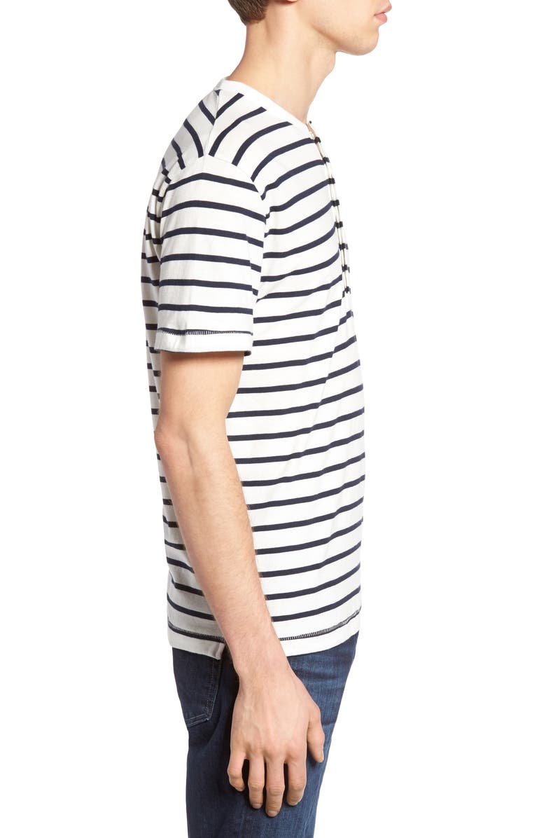 French Connection Stripe Henley Top, Alternate, color, 