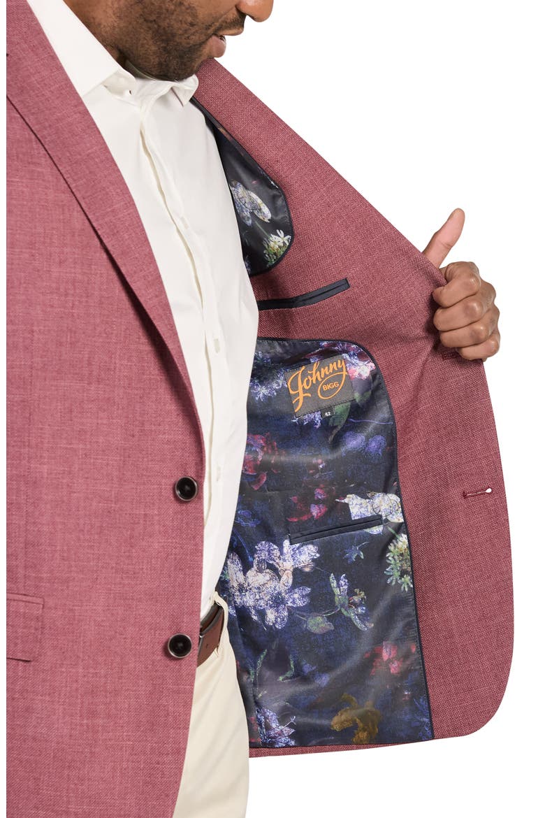 Blake Regular Fit Red Slub Stretch Sport Coat, Alternate, color, RASPBERRY