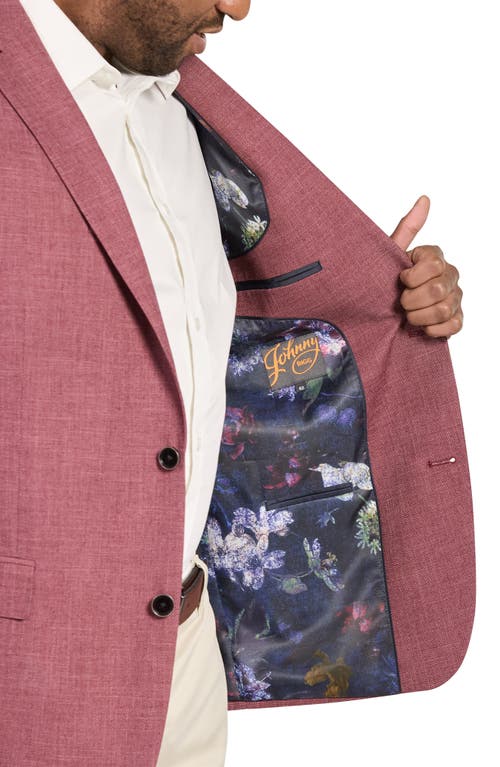 Johnny Bigg Blake Regular Fit Red Slub Stretch Sport Coat