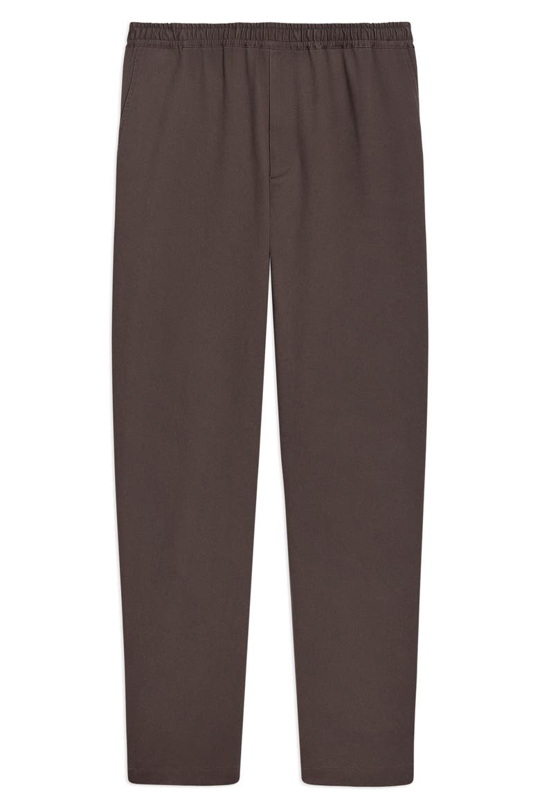Relaxed Tapered Pull-On Trousers, Alternate, color, CLASSIC BROWN - TXO