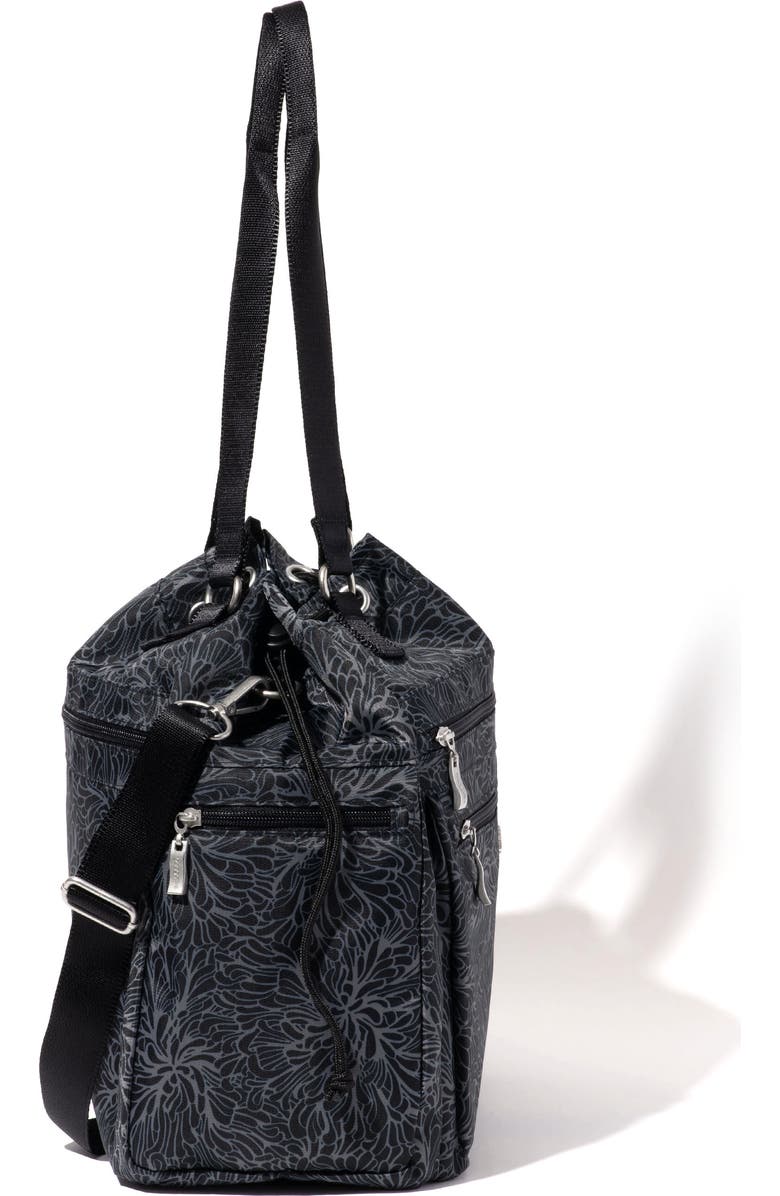 BAGGALLINI Modern Everywhere Drawstring Crossbody Bucket Bag, Alternate, color, Midnight Blossom Print