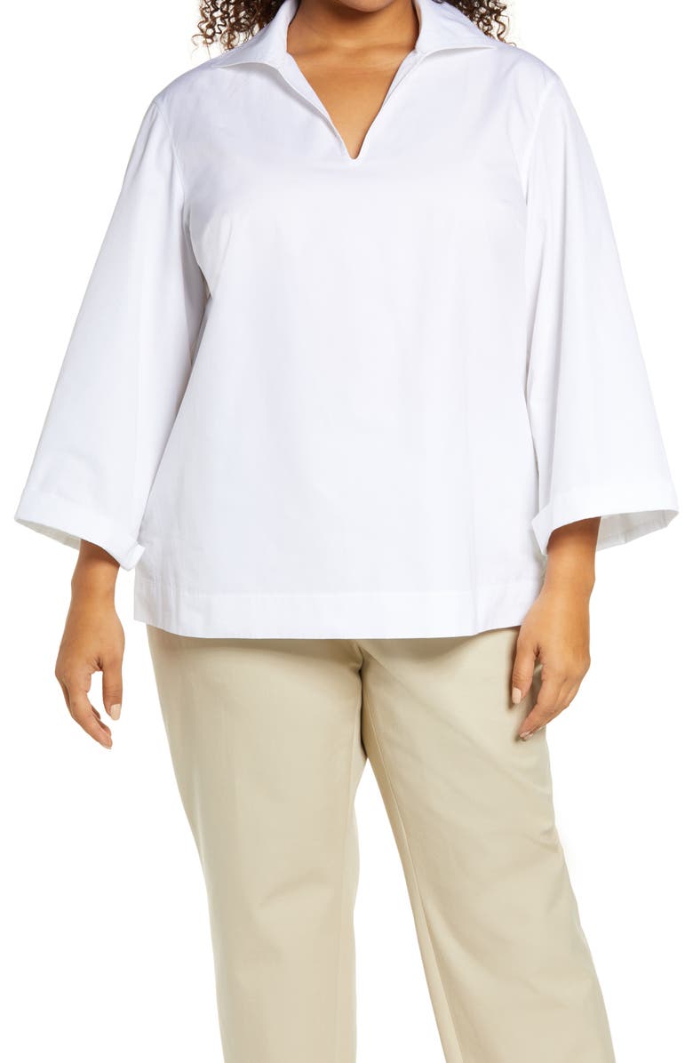 Lafayette 148 New York Dales Organic Cotton Top, Main, color, 