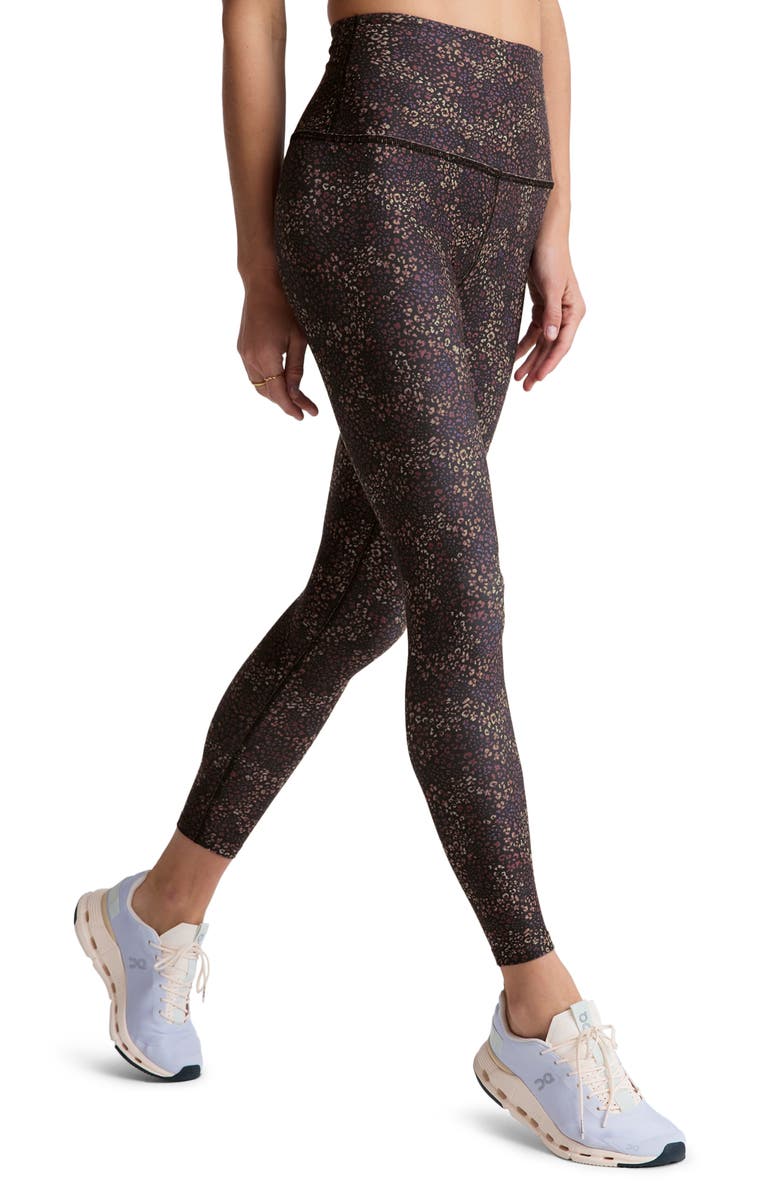 Beyond Yoga SoftMark Caught in the Midi High Waist Leggings, Alternate, color, Ditsy Leopard