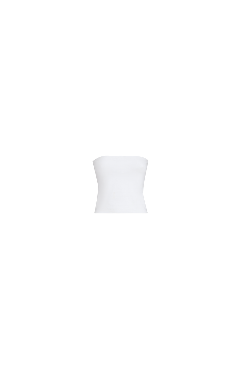 Brunello Cucinelli Stretch cotton jersey bandeau top, Alternate, color, White