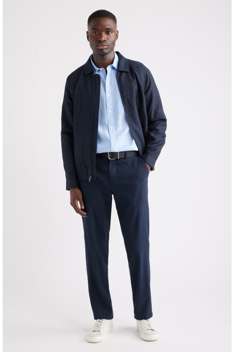 Linen Button-Up Shirt, Alternate, color, BLUE VISTA- WHITE EOE