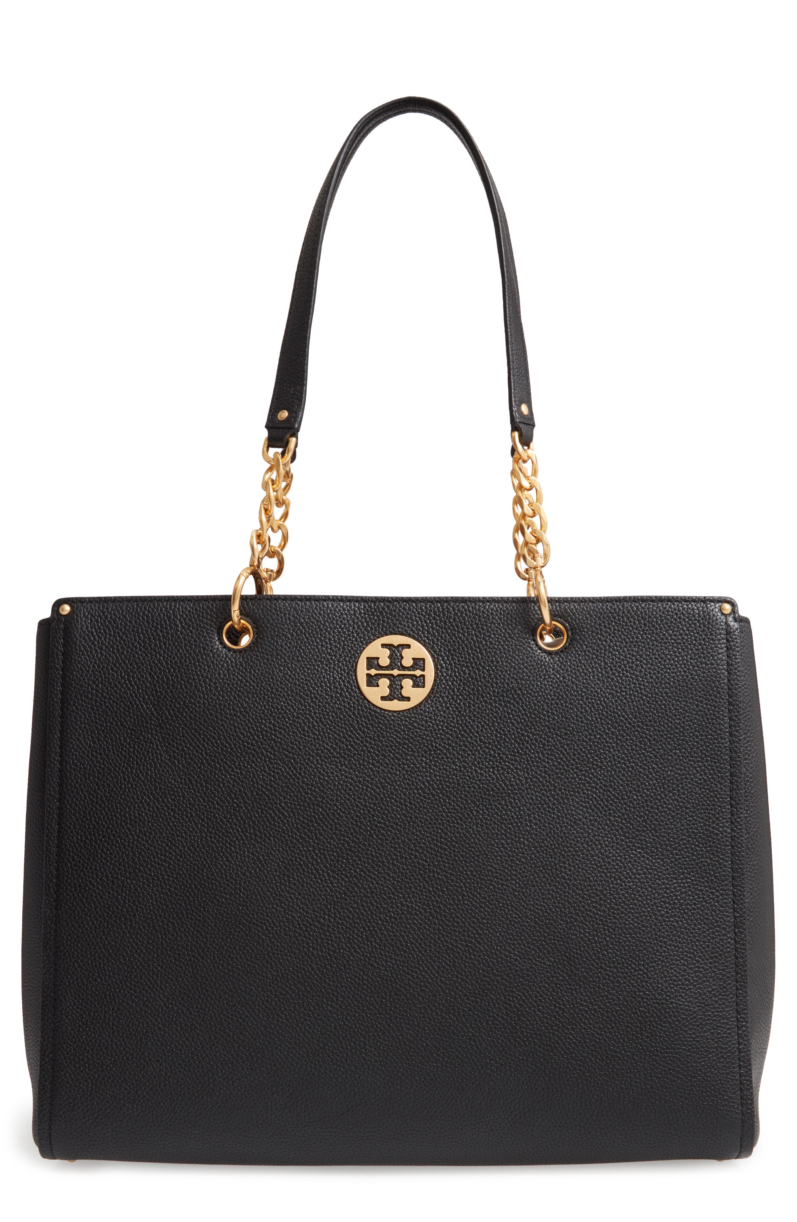 Tory Burch Everly Leather Tote, Main, color, 