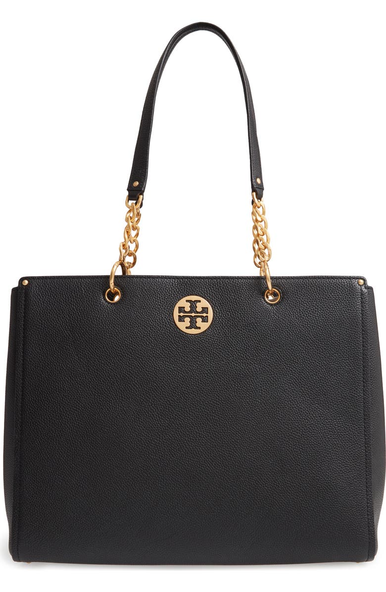 Tory Burch Everly Leather Tote, Main, color,