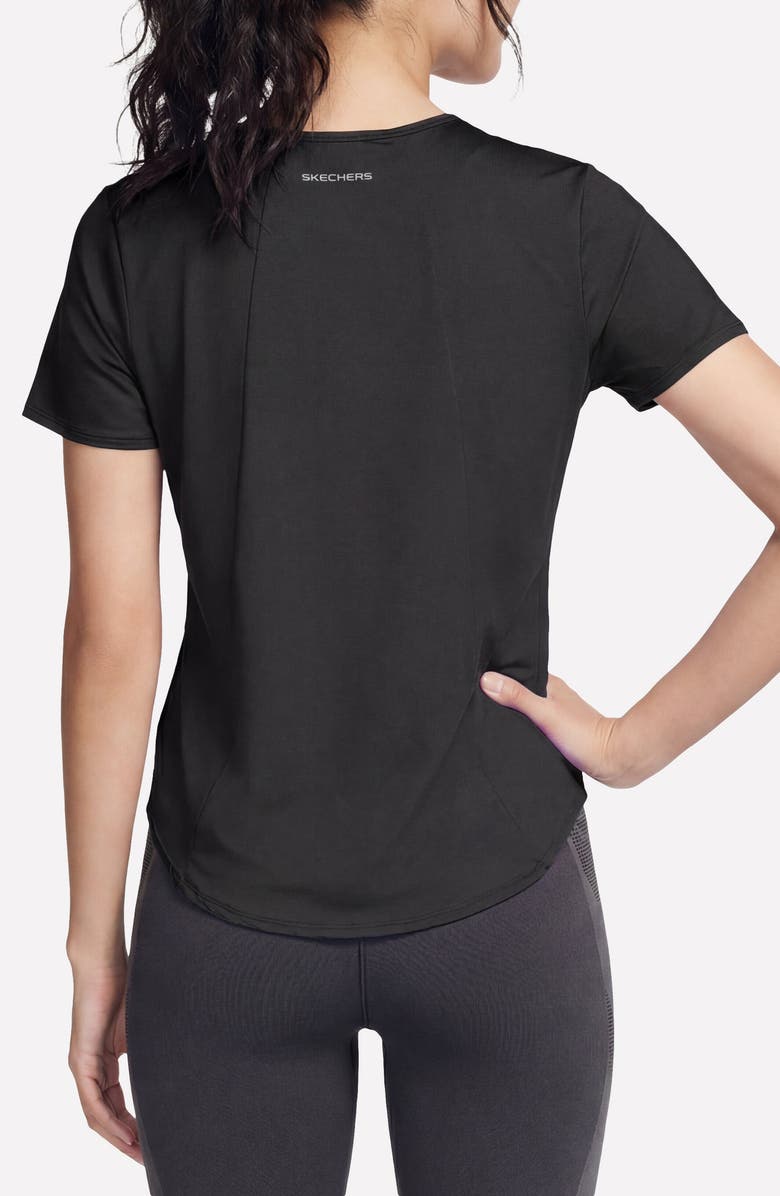 SKECHERS Stripe Peformance T-Shirt, Alternate, color, Bold Black