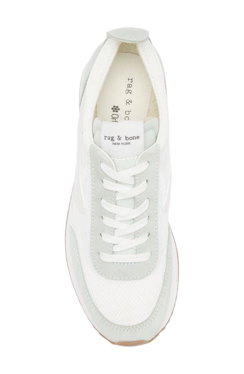 Rag & Bone Retro Runner Sneakers In Off-white/mint