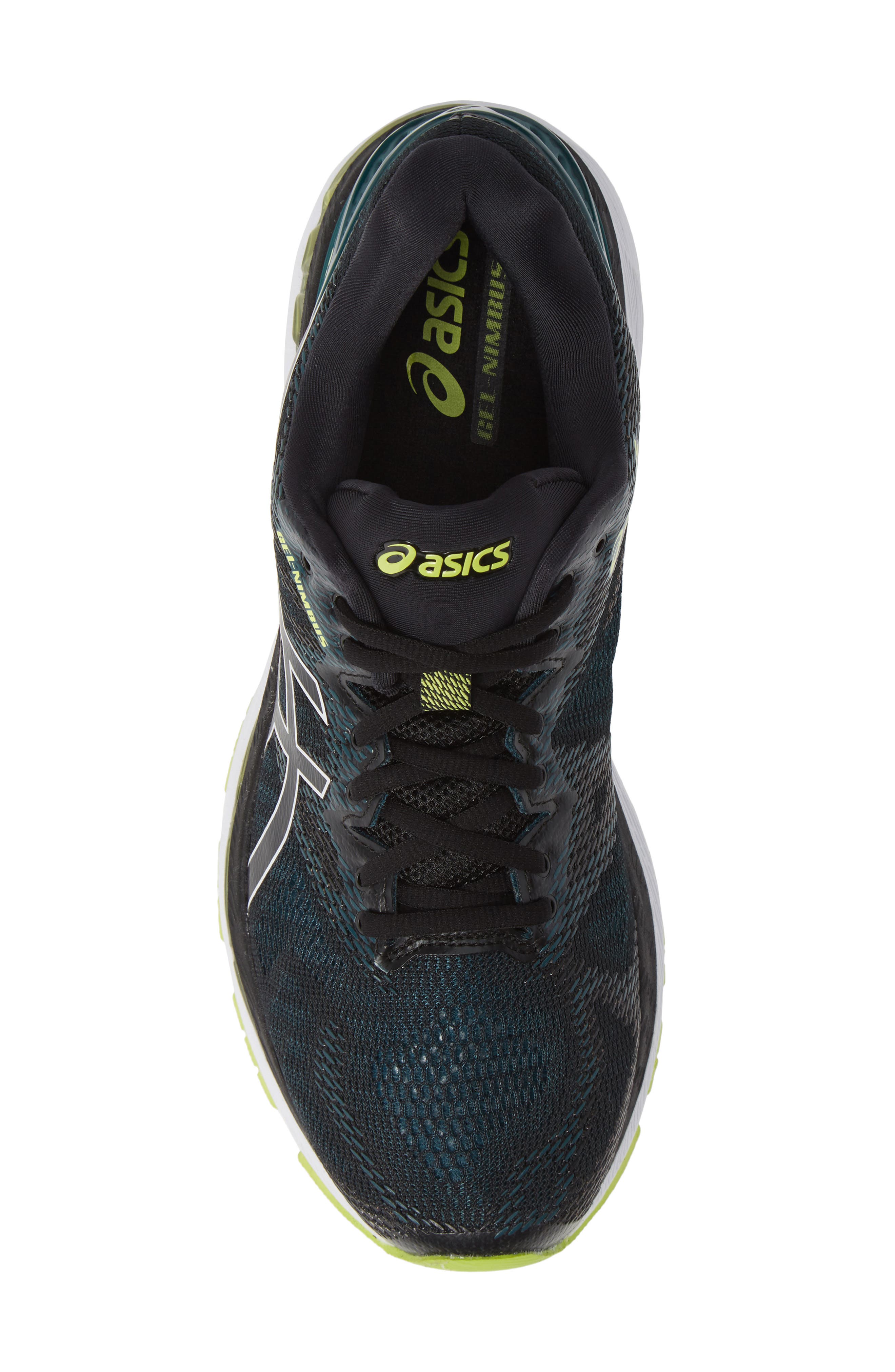 GEL®-Nimbus 20 Running Shoe, Alternate, color, BLACK/ NEON LIME