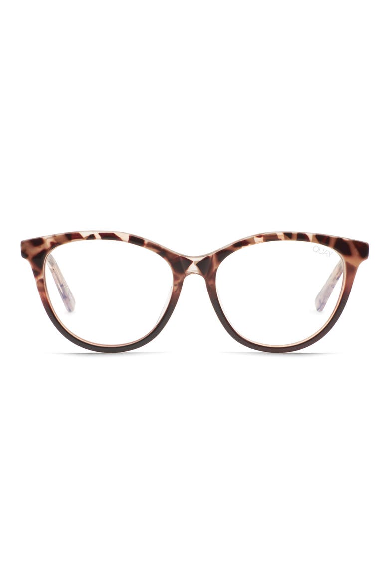 All Nighter 55mm Cat-Eye Reading Glasses, Main, color, TORT BLACK / CLEAR BLUE LIGHT