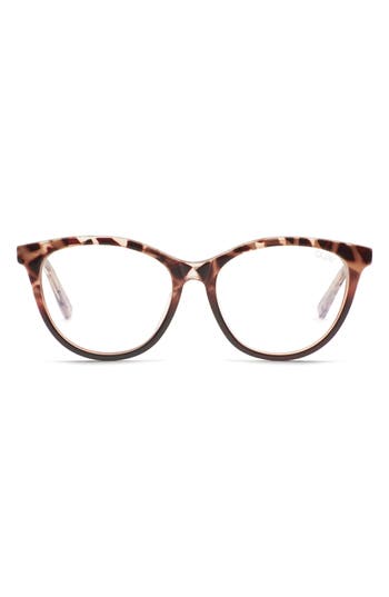 Quay All Nighter 56mm Cat-eye Reading Glasses In Brown