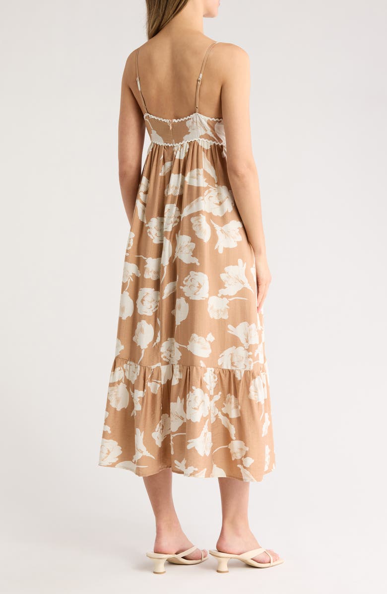 Lush Floral Print Midi Dress, Alternate, color,