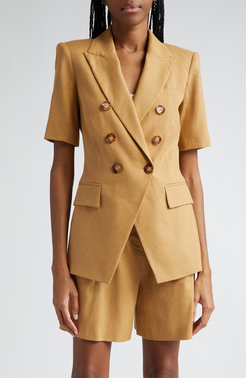 Veronica Beard Atwood Short Sleeve Linen Blend Dickey Jacket