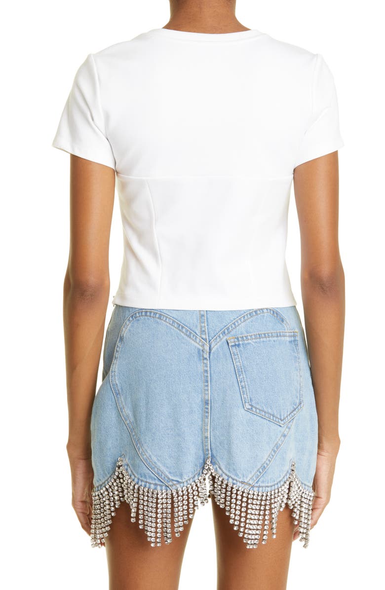 Area Crystal Cup Crop T-Shirt, Alternate, color,