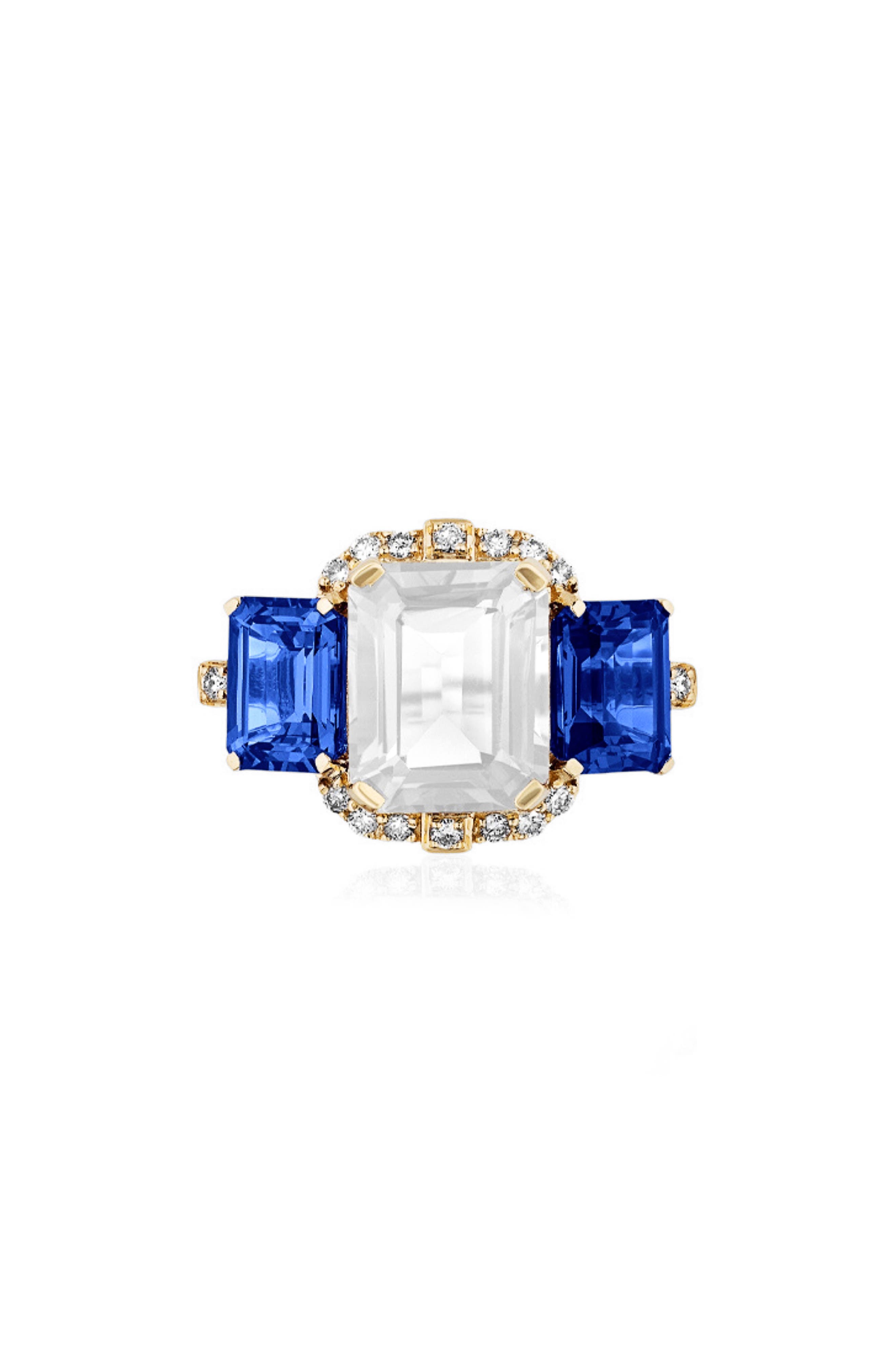 selected 18K YG/ MOON QUARTZ/ IOLITE