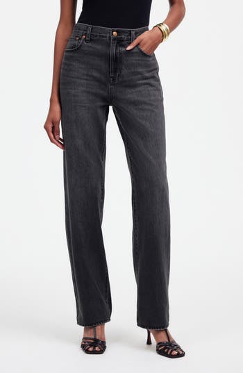 Madewell The Rail Straight Leg Jeans In Kingswood Wash