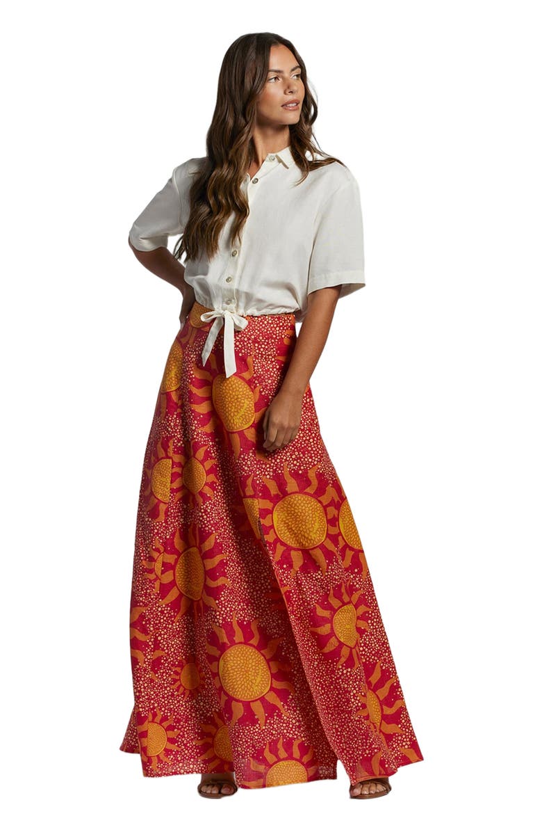 Tori Richard Always Sunny Nora Skirt, Main, color, Cardinal