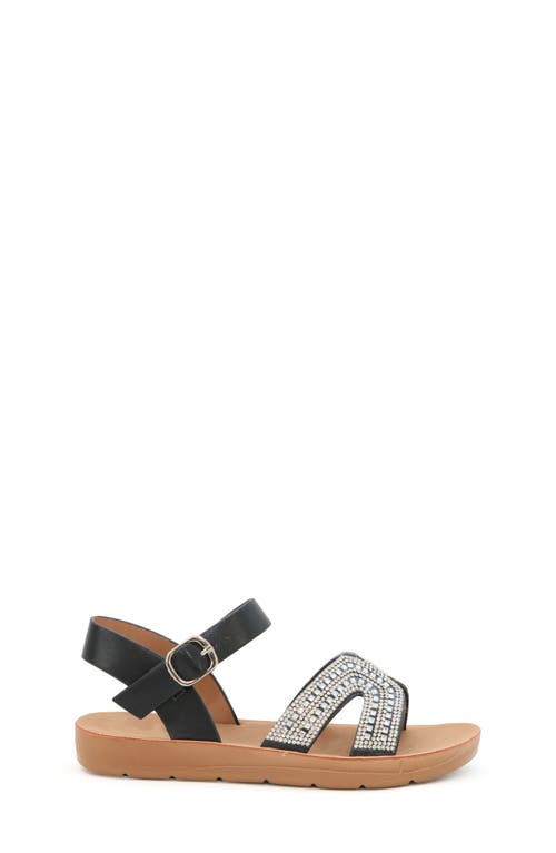 Yoki Kids' Embellished Sandal In Black