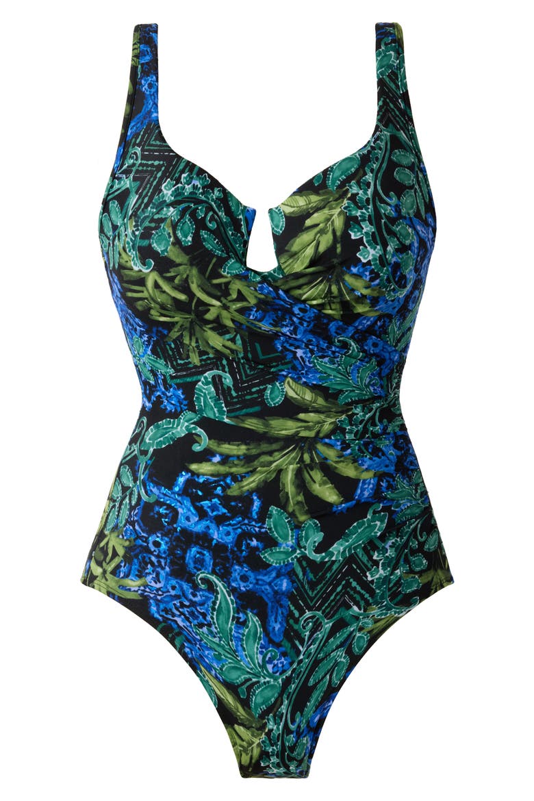 Gasparilla Escape One-Piece Swimsuit, Alternate, color, BLACK/ MULTI
