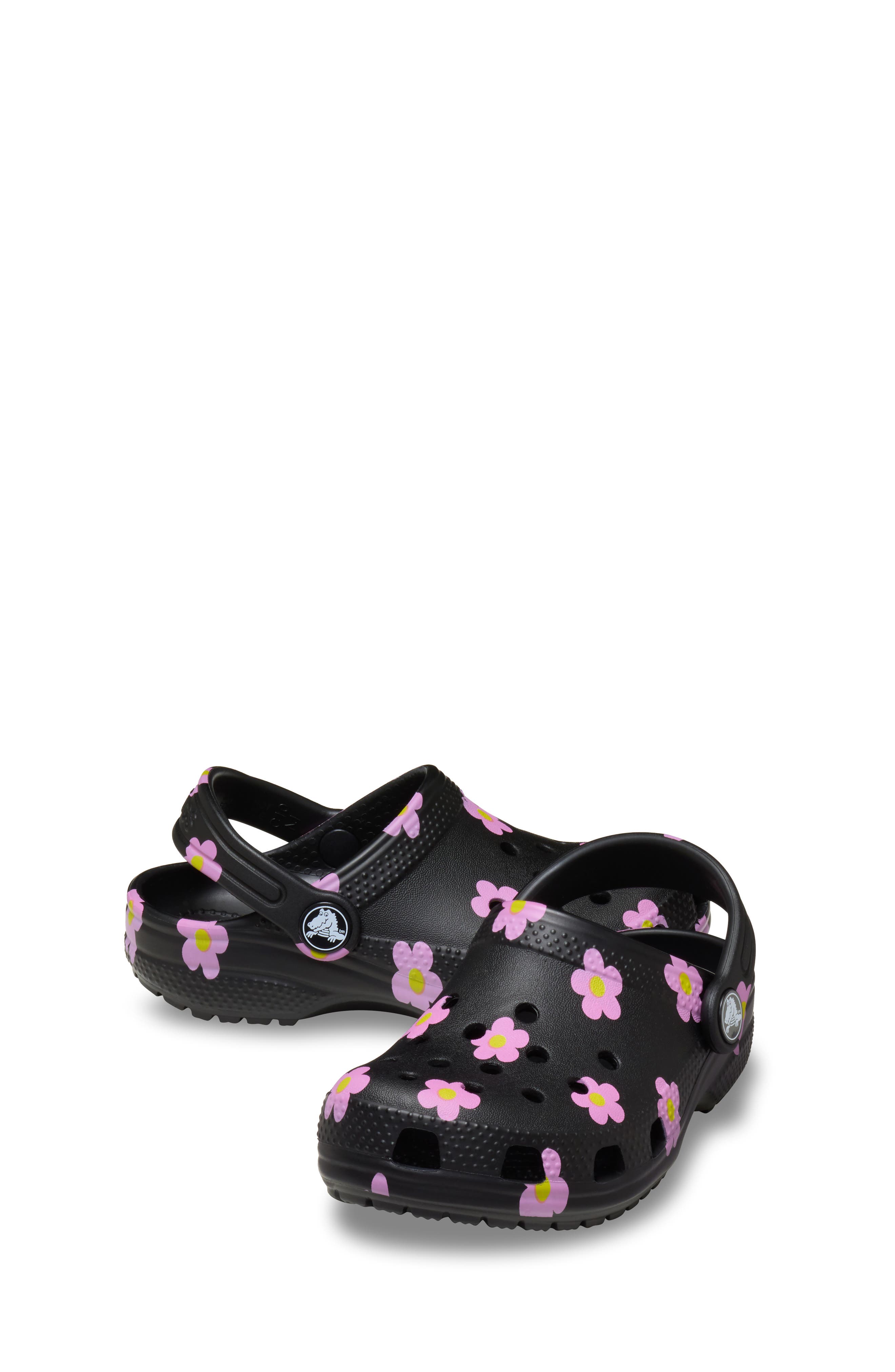 CROCS Kids' Classic Flower Clog, Alternate, color, Black