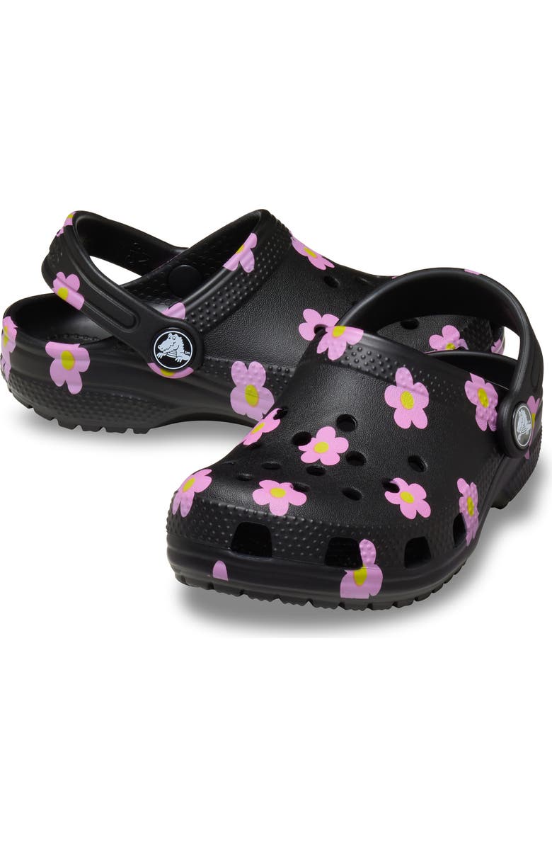 CROCS Kids' Classic Flower Clog, Alternate, color, Black