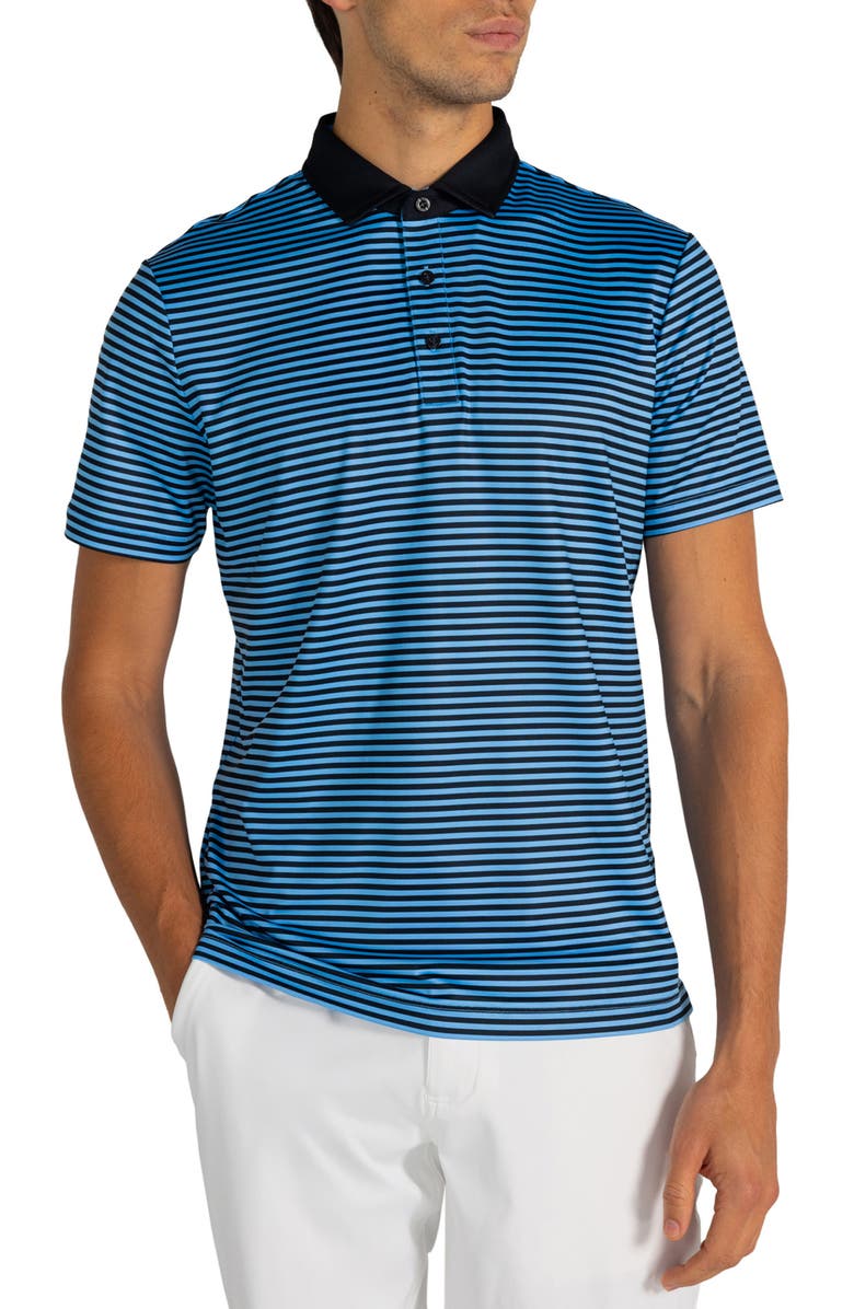 Redvanly Baker Stripe Polo, Main, color, Iceberg