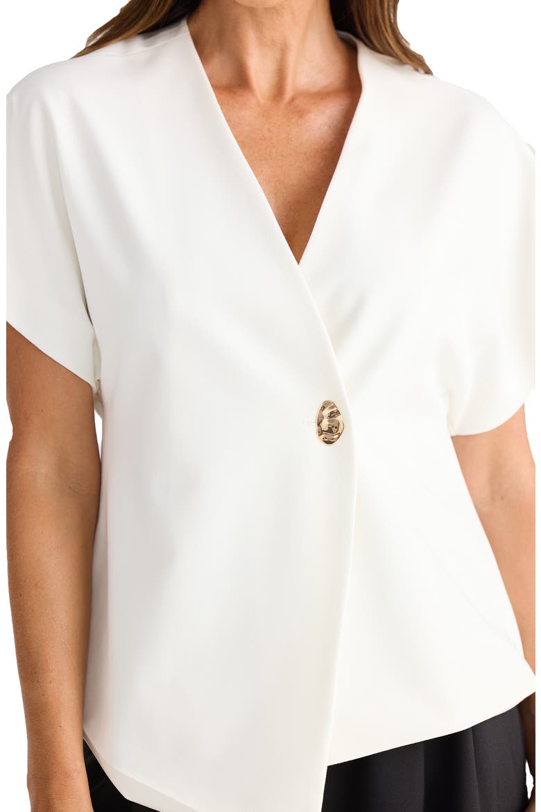 Origami Asymmetric Woven Top, Alternate, color, WHITE