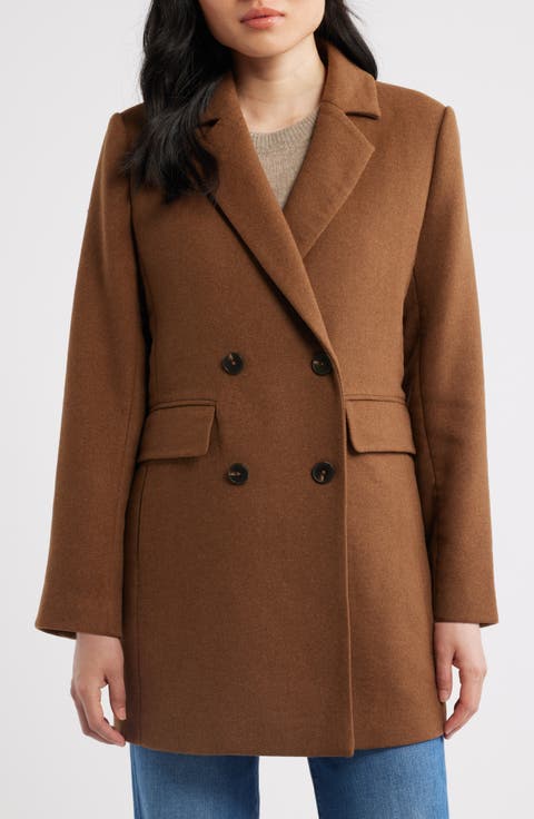 Plaid Double Breasted Coat