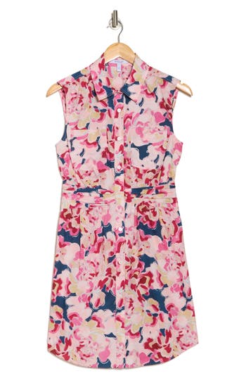 Derek Lam 10 Crosby Cora Sleeveless Shirtdress In Pink